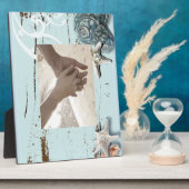 Kustschors, aquavia, blauwe zeesterren fotoplaat (Zijkant)