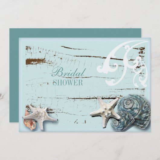 Kustschors, aquavia, blauwe zeesterren kaart (Voorkant / Achterkant)