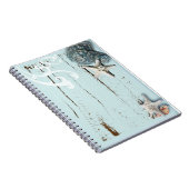 Kustschors, aquavia, blauwe zeesterren notitieboek (Rechterzijde)