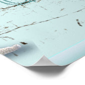 Kustschors, aquavia, blauwe zeesterren poster (Hoek)