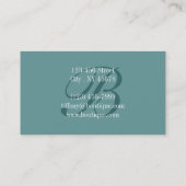 Kustschors, aquavia, blauwe zeesterren visitekaartje (Achterkant)