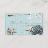 Kustschors, aquavia, blauwe zeesterren visitekaartje (Voorkant)