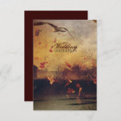 kustseagull rustige herfstherfst bruiloft kaart (Voorkant / Achterkant)