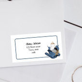 Kustseashell strandblauwe iris elegant modern etiket