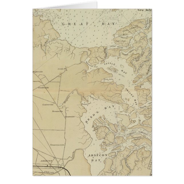 Kustsectie Tuckerton aan de Kaart van de Beach van (Voorkant)
