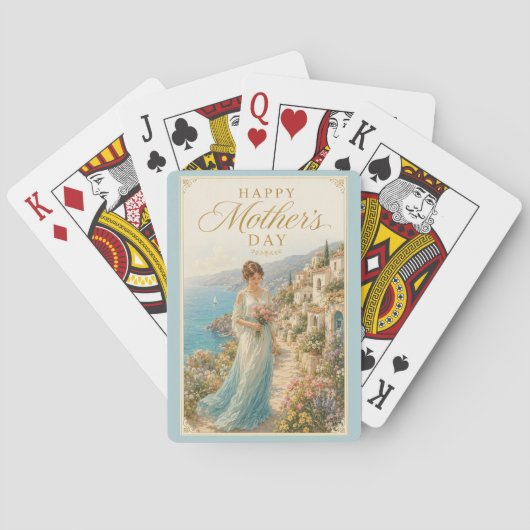 Kustsereniteit Moederdaggroet Pokerkaarten (Achterkant)