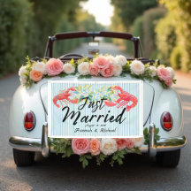 Kustsfeer Bloemen Net Getrouwd Auto Banner