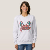 Kustsfeer Krab Zomer Strand Trui (Voorkant volledig)