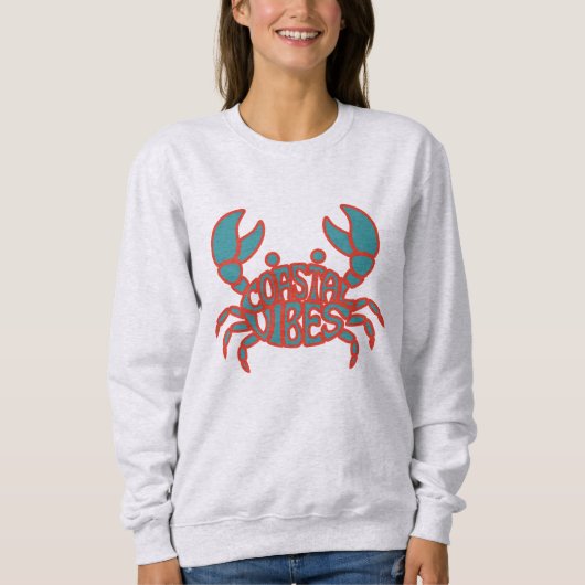 Kustsfeer Krab Zomer Strand Trui (Voorkant)
