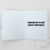KUSTSIAMESE KAT PEEKEREN OP DE BIRTHDAY! KAART (Binnen)