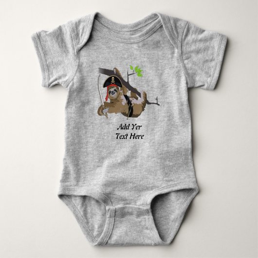 KUSTSLOTH personaliseren. Romper (Voorkant)