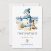 Kustsneeuwman Kerstmis Bewegende aankondiging (Voorkant)