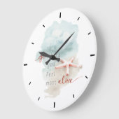 Kuststaartschar Beach Waterverf Quote Grote Klok (Hoek)