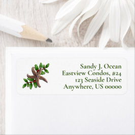 Kuststaartsterren Holly Return Address Etiket