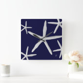 Kuststaartzeemacht blauw tropisch strand vierkante klok (Huis)