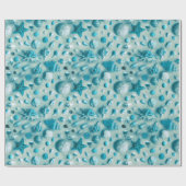 Kuststaarvis en zeehondenstrand Foto Aqua Cadeaupapier (Vlak)