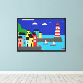 Kuststad Canvas Afdruk (Insitu (Houten vloer))
