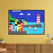 Kuststad Canvas Afdruk (Insitu (Woonkamer))