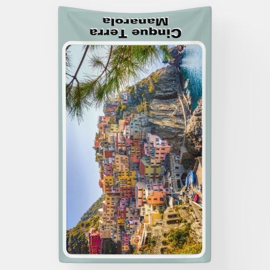 Kuststad Cinque Terre Manarola Spandoek (Verticaal)