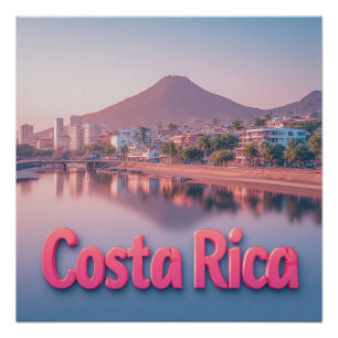 🌴 Kuststad Costa Rica Tropisch Reis 🌴 Perfect Poster