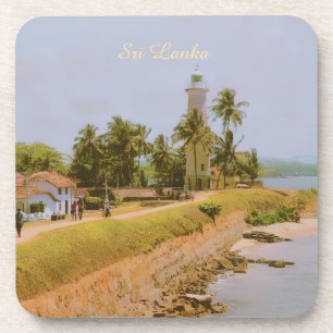 Kuststad Galle, Sri Lanka Reis Souvenir Bier Onderzetter