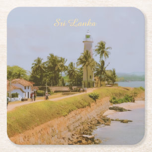 Kuststad Galle, Sri Lanka Reis Souvenir Kartonnen Onderzetters