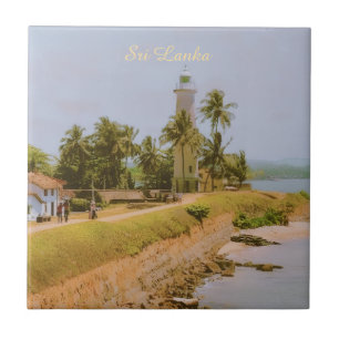Kuststad Galle, Sri Lanka Reis Souvenir Tegeltje
