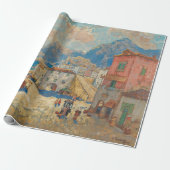 Kuststad in Spanje ( landschap) Cadeaupapier (Uitgerold)