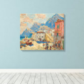 Kuststad in Spanje ( landschap) Canvas Afdruk (Insitu (Houten vloer))
