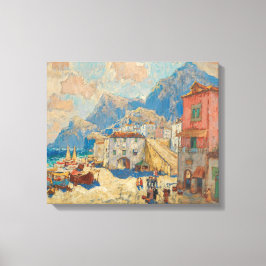 Kuststad in Spanje ( landschap) Canvas Afdruk