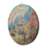 Kuststad in Spanje ( landschap) Dartbord (Voorkant Rechts)