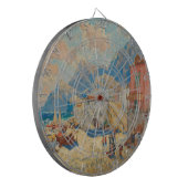 Kuststad in Spanje ( landschap) Dartbord (Voorkant Links)