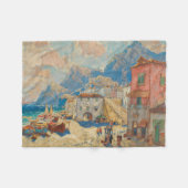 Kuststad in Spanje ( landschap) Fleece Deken (Voorkant (Horizontaal))