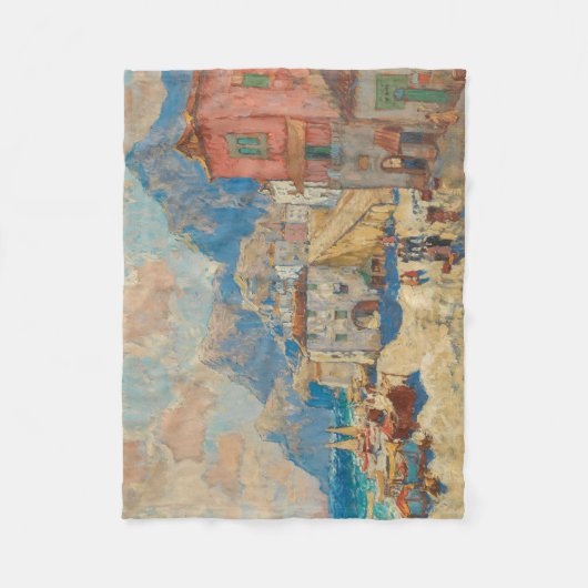 Kuststad in Spanje ( landschap) Fleece Deken (Voorkant)