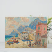 Kuststad in Spanje ( landschap) Kaart (Staand voorkant)