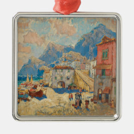 Kuststad in Spanje ( landschap) Metalen Ornament