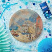 Kuststad in Spanje ( landschap) Papieren Bordje (Feest)