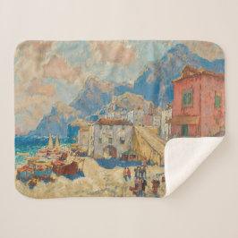 Kuststad in Spanje ( landschap) Sherpa Deken