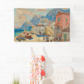 Kuststad in Spanje ( landschap) Spandoek (Insitu)