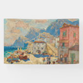 Kuststad in Spanje ( landschap) Spandoek (Horizontaal)