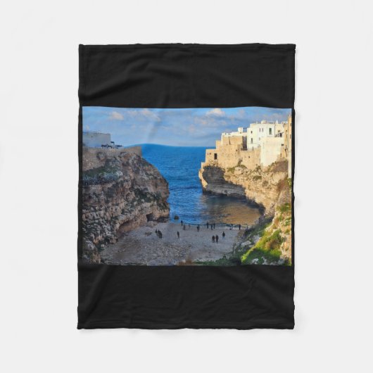 Kuststad Monopoli Sticker Fleece Deken (Voorkant)
