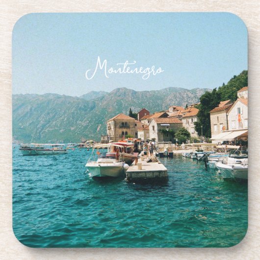 Kuststad Perast, Montenegro Bier Onderzetter (Voorkant)