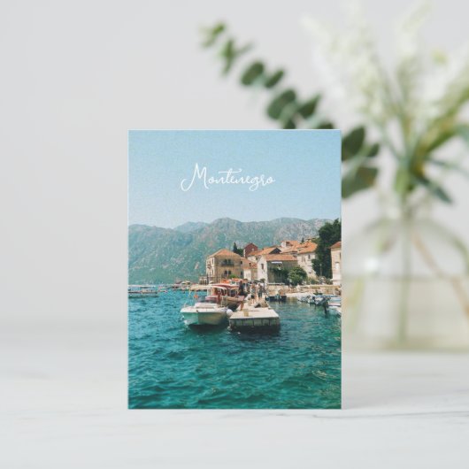 Kuststad Perast, Montenegro Feestdagenkaart (Staand voorkant)