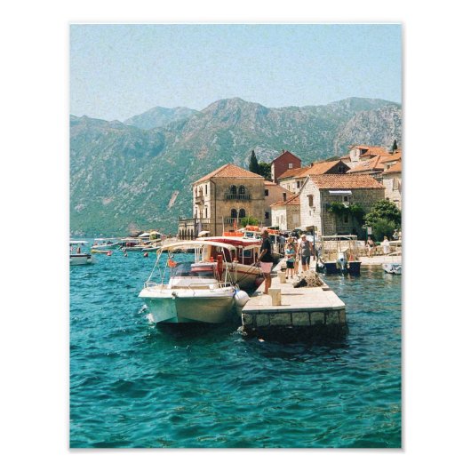 Kuststad Perast, Montenegro Foto Afdruk (Voorkant)