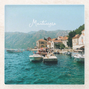 Kuststad Perast, Montenegro Glazen Onderzetter