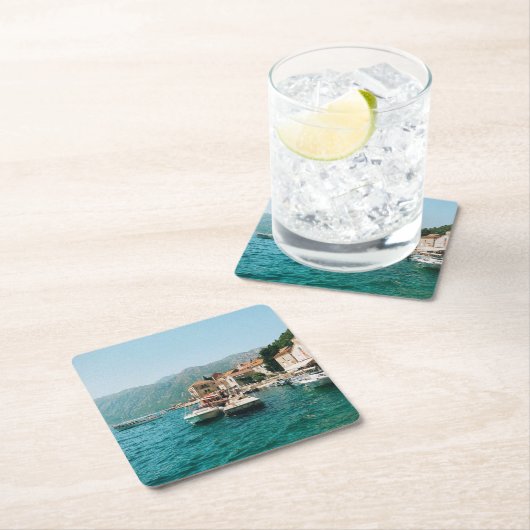 Kuststad Perast, Montenegro Kartonnen Onderzetters (Insitu)