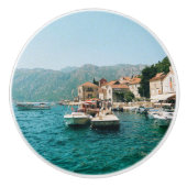 Kuststad Perast, Montenegro Keramische Knop (Voorkant)