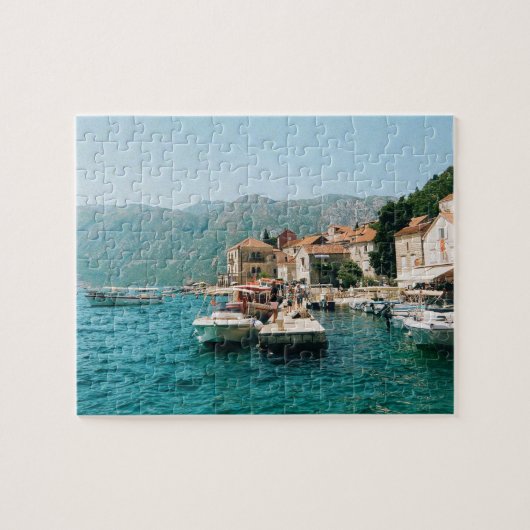 Kuststad Perast, Montenegro Legpuzzel (Horizontaal)