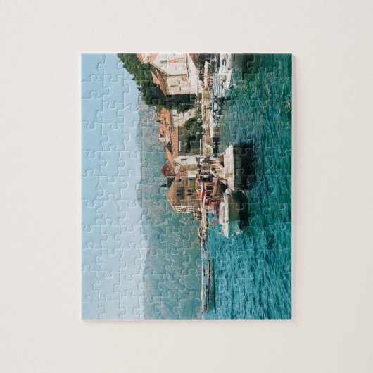 Kuststad Perast, Montenegro Legpuzzel (Verticaal)