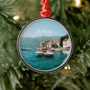 Kuststad Perast, Montenegro Metalen Ornament
